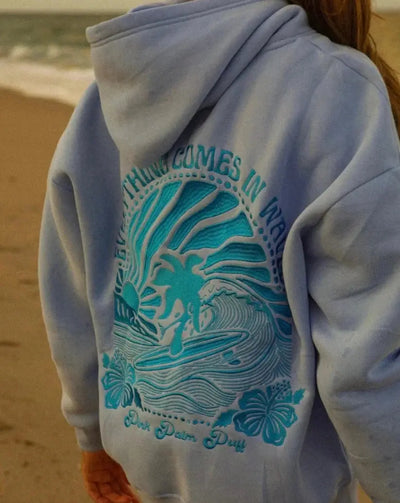'Life Comes in Waves' Hoodie 1+1 Free Valaire