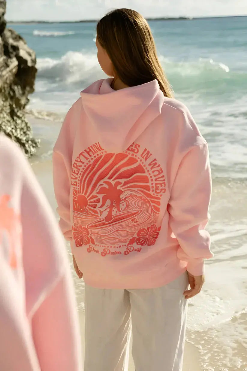 'Life Comes in Waves' Hoodie 1+1 Free Valaire